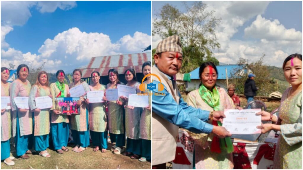 बाम्राङका १० महिलाले पाए तीन महिने सिलाइकटाइ तालिम